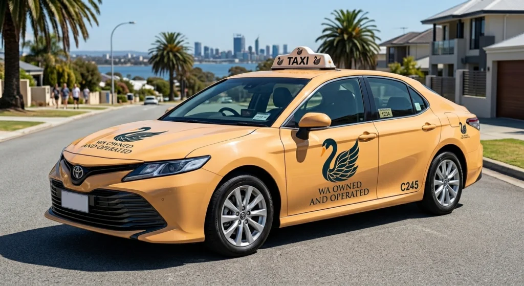 Swan River Cabs sedan taxi, WA owned and operated, Perth